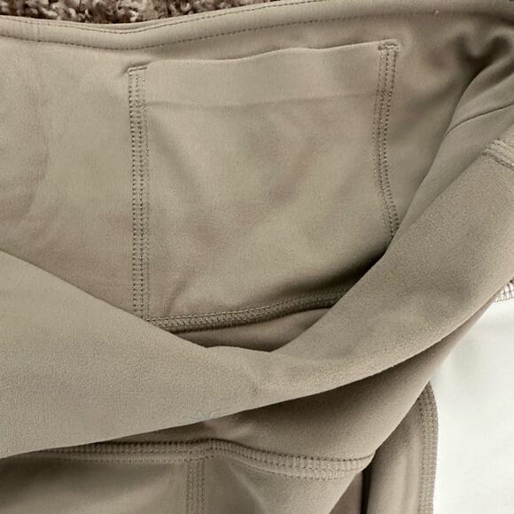 Athleta Exhale Mesh Capri Athletic Leggings Beige White Size S Activewear Yoga - Picture 13 of 14